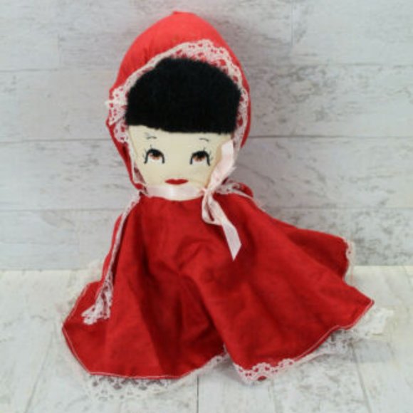VTG Topsy Turvy 3 in 1 Little Red Riding Hood Big Wolf Grandma Doll 10" Plush - Picture 1 of 1